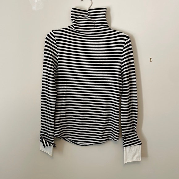 SUNCOO Paris black and white striped turtleneck size small - Picture 1 of 1